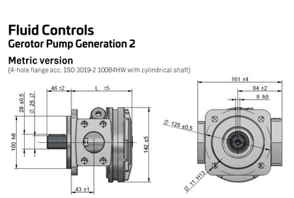 ASA 40cc/rev Gerotor Oil pump APBH40MNBP20K